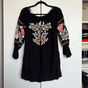 Black free people off the shoulder dress